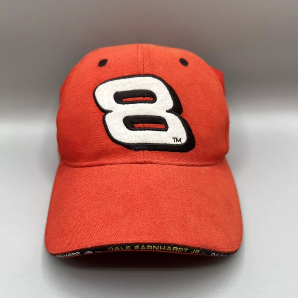 Vintage Dale Earnhardt #8 Nascar Winners Circle Carpet Logo Red Cap Hat